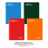 Bank Pass Book, No. 22 (136 Pgs) & No. 44 (264 Pgs), 12.0cm x 18.0cm (Soft Rexine cover)